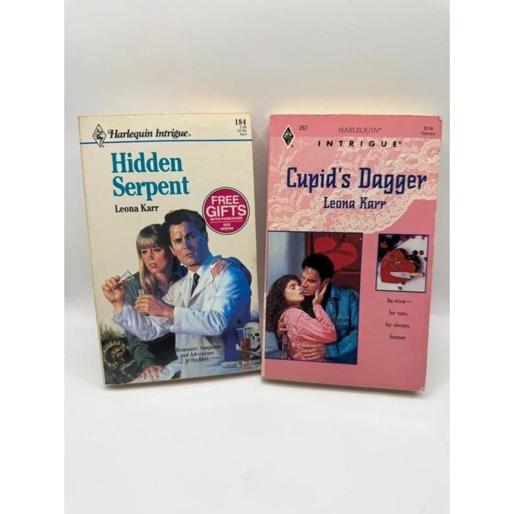 Harlequin Intrigue 2 Book Lot Leona Karr Hidden Serpent Cupids Dagger Romance